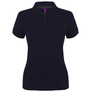 Henbury Womens/Ladies Micro-Fine Polo Shirt / Navy